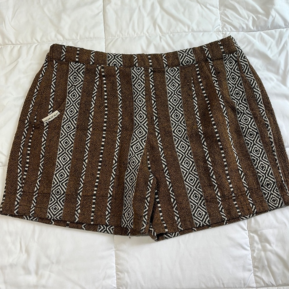 Color of Heat Textile Print Bohemian Festival Shorts Unisex Large